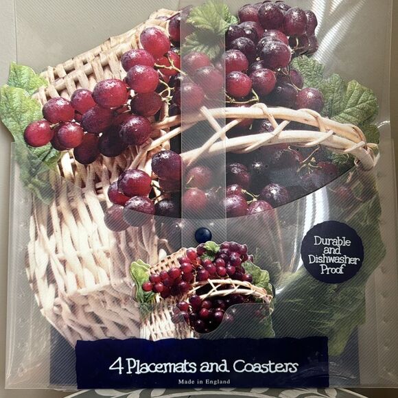 TableMates Placemat & Coaster Set (4/PK) Made in England - Picture 2 of 9